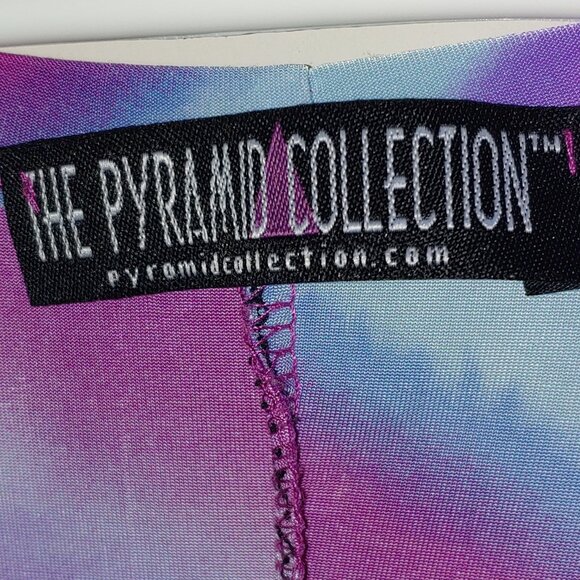 The Pyramid Collection Fantazia Multi Colors Sleeveless Mini Dress Size L Red - Picture 2 of 5